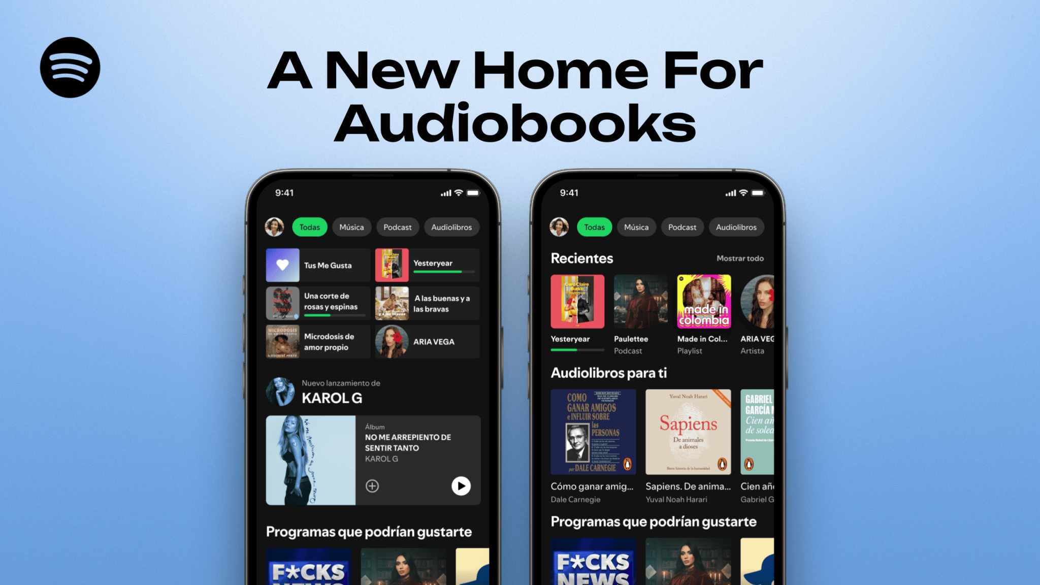Spotify lanza Audiobooks